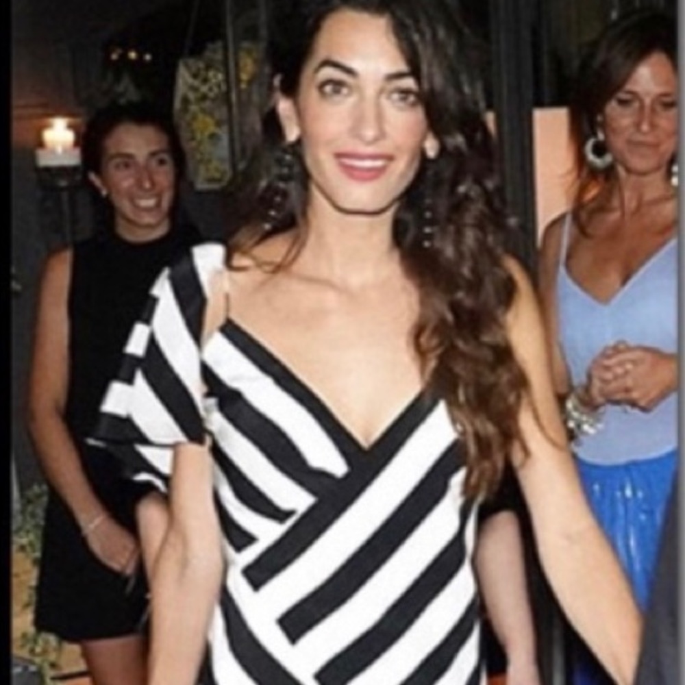 V Cristina Striped black & white dress